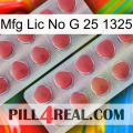 Mfg Lic No G 25 1325 19